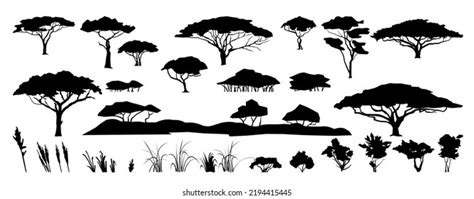 Conjunto De S Mbolos Frica Colocar Sellos Ilustraciones Svg