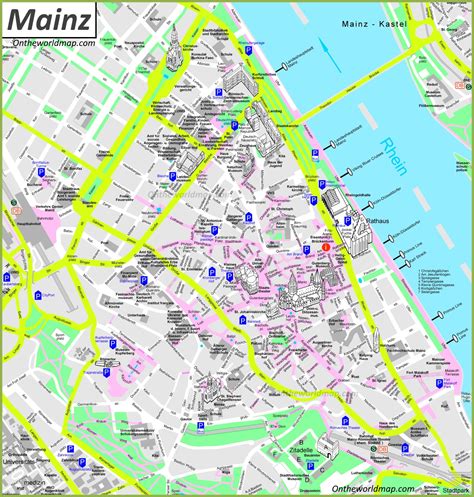 Mainz City Centre Map