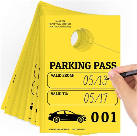 Amazon Pack Temporary Parking Permit Hang Tags Numbered