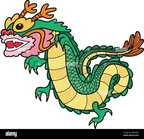 Chinesischer Drache Gezeichnet Stock Vektorgrafiken Kaufen Alamy