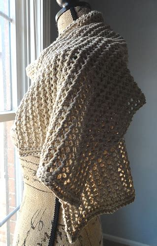 Ravelry Rustic Ribbed Mesh Scarf Pattern By Linda Thach