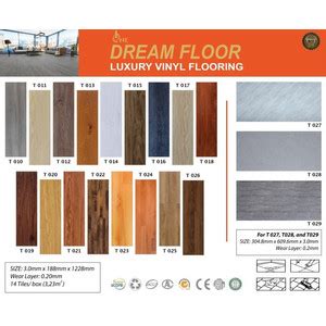 Jual Lantai Vinyl Tile Dream Floor 3MM Vinyl Plank Tebal 3mm Motif