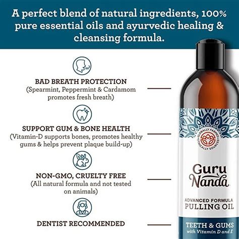 Guru Nanda Advanced Formula Pulling Oil Natural Teeth Whitening