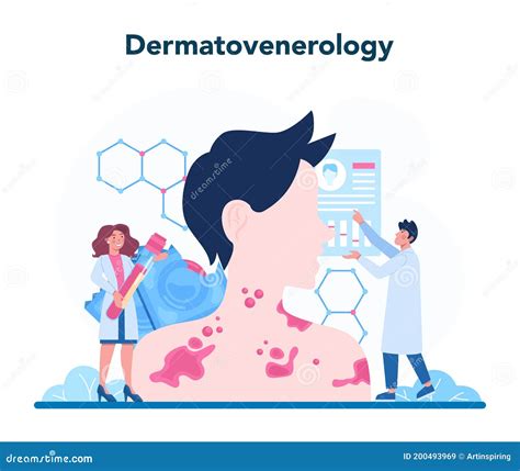 Venereologist Concept Professional Diagnostic Of Dermatology Disease Stock Vector