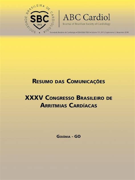 Pdf Das Arritmias Card Acas E Sobrac Org Resumo Das Comunica Es