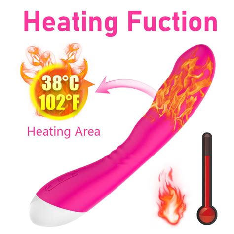 Dildo Vibrator With Heating Function Vagina Clitoris Stimulator With 10