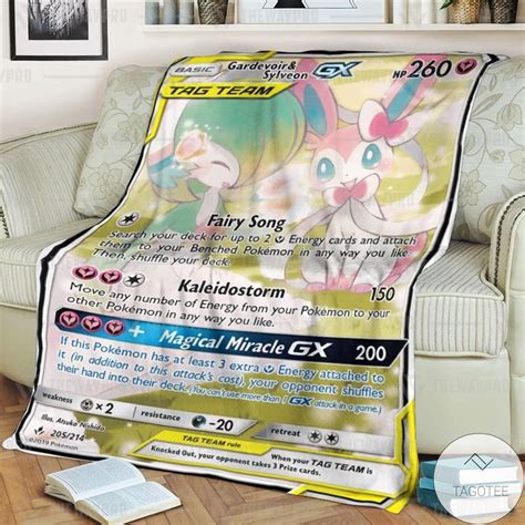 Anime Pokemon Gardevoir Sylveon Gx Custom Blanket Pixeltee