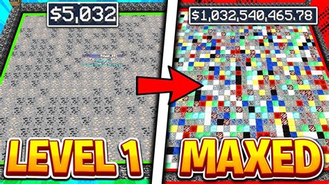 New Fully Maxed Skymine In 1 Day Billions Minecraft Skyblock