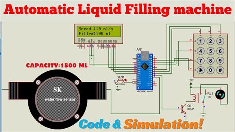 Automatic Water Filling Machine Using Water Flow Sensor Andarduino Diy Automatic Water Liquid