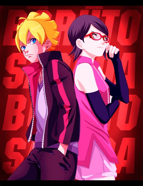 Naruto Gaiden Boruto And Sarada Collab By Anderson93 On Deviantart