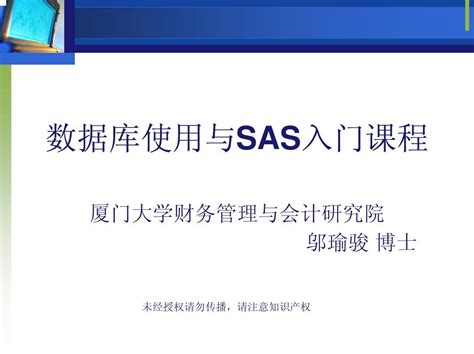 数据库使用与sas入门课程word文档在线阅读与下载无忧文档