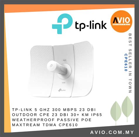 TP LINK Tplink IP65 Weatherproof Outdoor CPE 5 GHz 300 Mbps 23 DBi 30