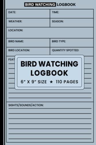 Bird Watching Logbook Birdwatching Journal Log Book And Notebook For