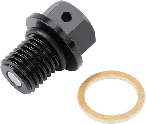 NICECNC Universal Black M12 X 1 5 Magnetic Oil Drain Plug Bolt Dirt