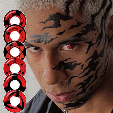 Lente De Contato Sharingan Para Cosplay Anime Lente De Contato NARUTO