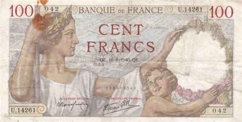 Billet De Banque Fran Ais Francs Ann E Eur Picclick Fr