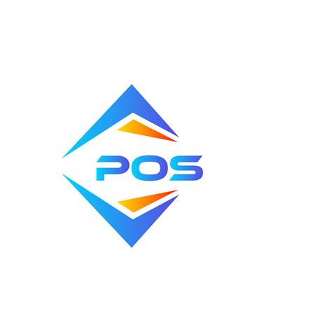 POS abstract technology logo design on white background. POS creative ...