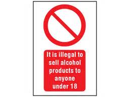 It Is Illegal To Sell Alcohol Products To Anyone Under Symbol And