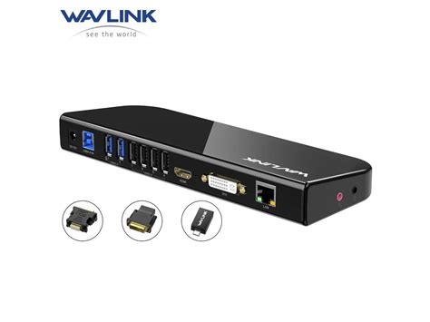 Wavlink Usb Universal Laptop Docking Station Dual Monitor With Hdmi