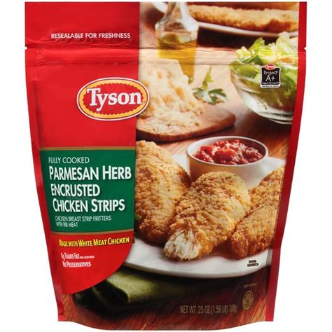 Tyson Tyson Fully Cooked Parmesan Herb Crispy Chicken Strips 25 Oz