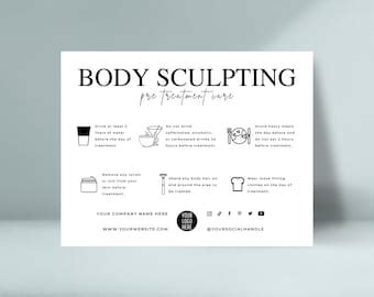 Body Sculpting Pre And Post Care Template Editable Body Contouring