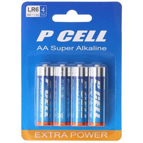 P Cell Mignon AA Batterien im praktischen 4er Set 4 Stück LR6 1 5V