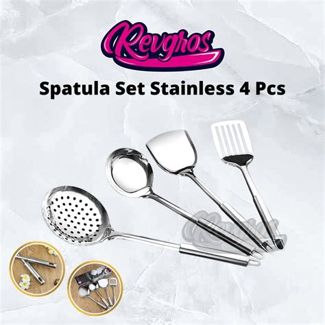 Jual Spatula Stainless Set Pcs Spatula Sutil Kitchen Ware Alat