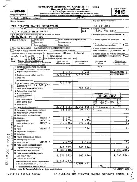 Fillable Online Information About Form 990 Pf And Its Separate