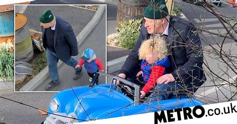 Boris Johnson Has Big Grin As He Drives Minature Car At Peppa Pig World
