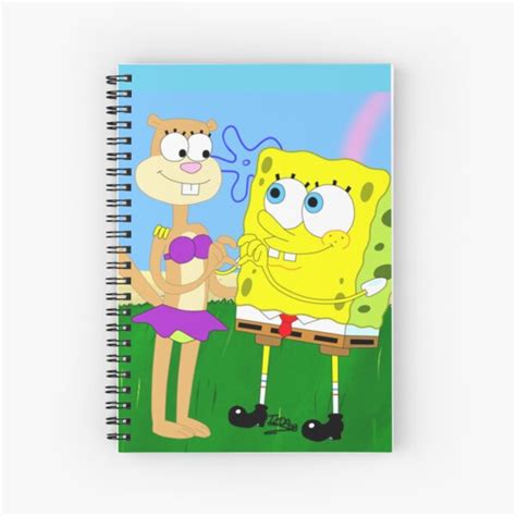 Spandy Spongebob X Sandy Cheeks Spiral Notebook By Iedasb Redbubble