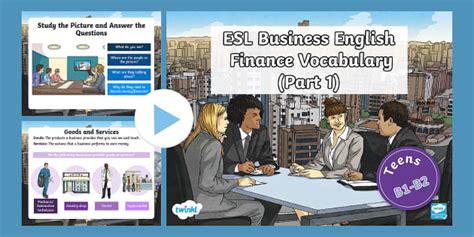 esl business english finance vocabulary part  twinkl