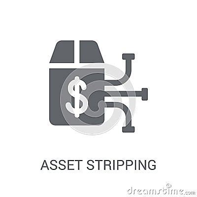 Asset Stripping Icon Trendy Asset Stripping Logo Concept On White