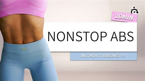 10 Min Ab Workout Non Stop No Breaks No Repeat No Equipment