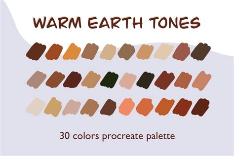 Procreate Color Palette Earth Tone Color Swatches Instant Etsy Hot