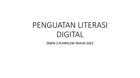 Penguatan Literasi Digital Pptx