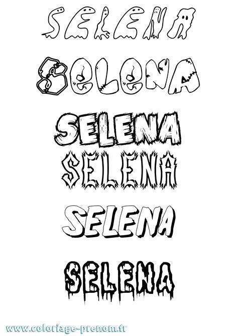 Coloriage Du Pr Nom Selena Imprimer Ou T L Charger Facilement