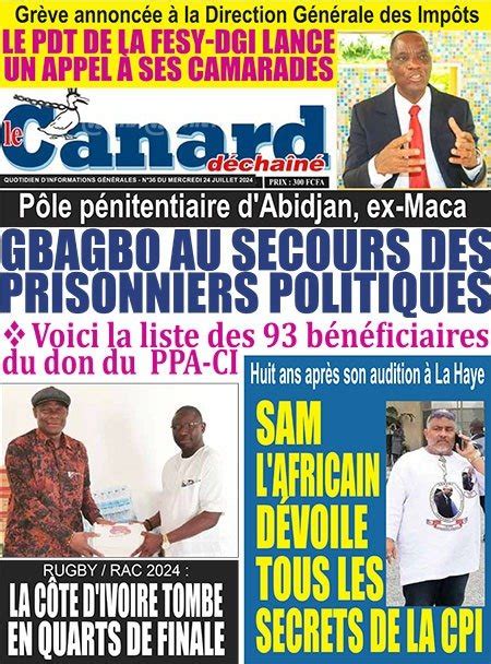 Titrologie de Le Canard Déchaîné N36 du mercredi 24 juillet 2024