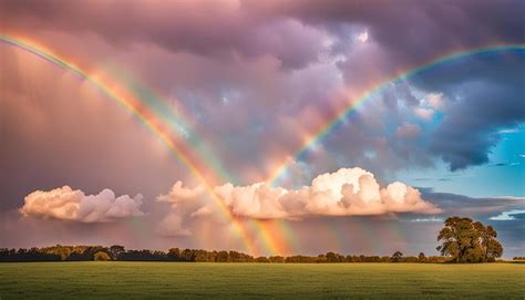 Pastel Rainbow With Clouds Isolated Premium Ai Generated Image