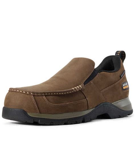 Ariat Mens Edge Lite Slip On Work Shoes Composite Toe Boot Barn