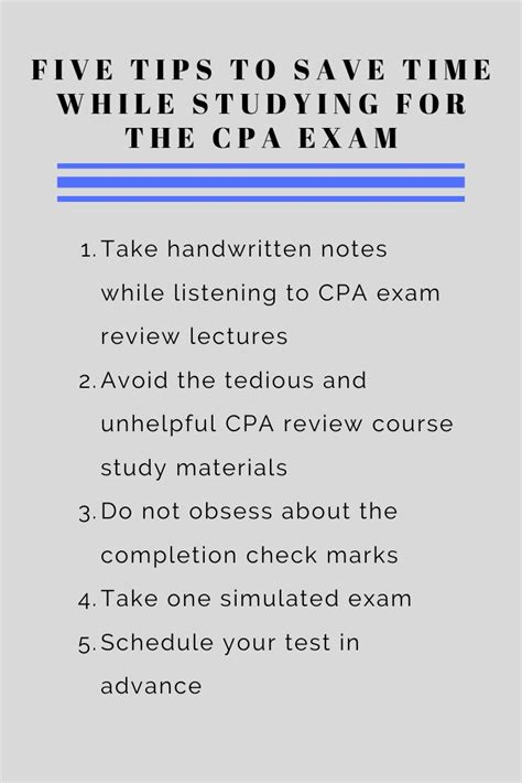 How To Study For The Cpa Exam Five Cpa Exam Tips To Save Time While