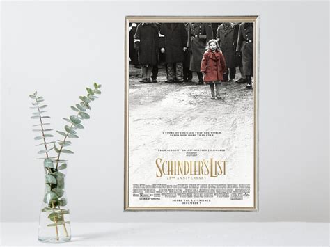 Schindlers List Movie Poster Vintage Movie Poster Limited Edition Collectible Film Memorabilia ...