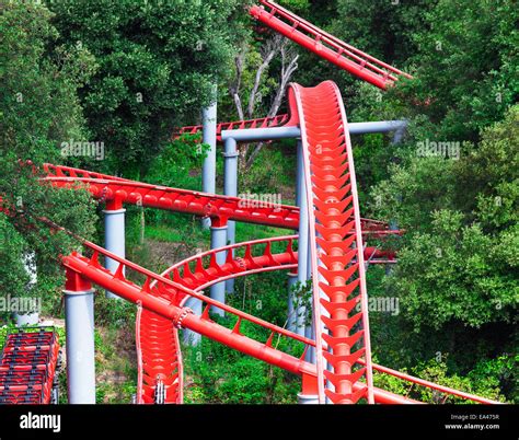 Modern Roller Coaster Stock Photo Alamy