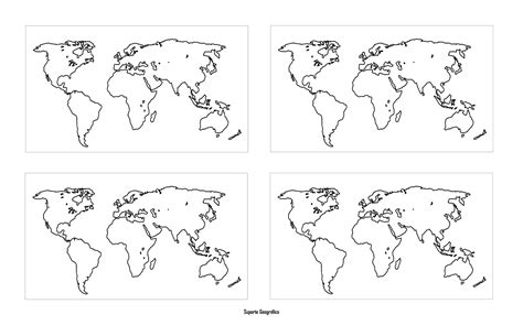 4 Mapas Para Colorir Atividade Sobre Os Continentes Suporte Geografico