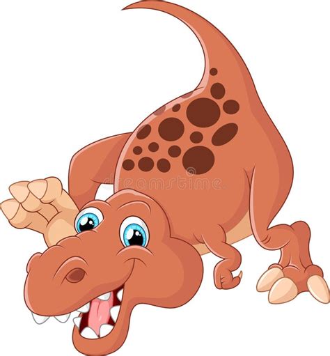 Cute Dinosaur Cartoon Stock Vector Illustration Of Extinct 59576542