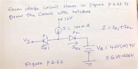 Solved Let V V For Each Diode In The Circuit Shown In