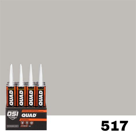 Osi Quad 12 Pack 10 Oz Gray 517 Paintable Solvent Caulk In The Caulk