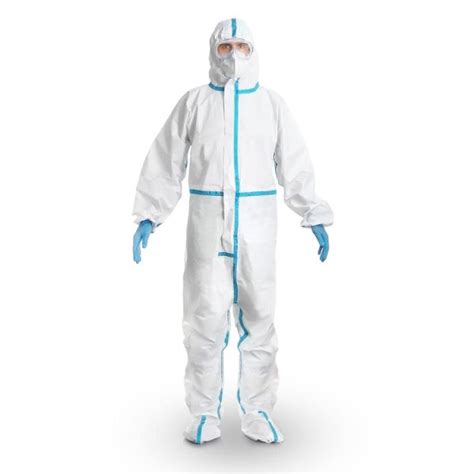 Dropship Disposable Coverall White Polypropylene 50 Gsm Overall With