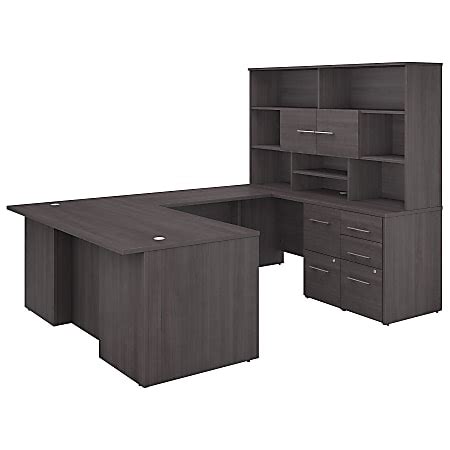 Bush Business Furniture Office W U Shaped Executive Corner Desk