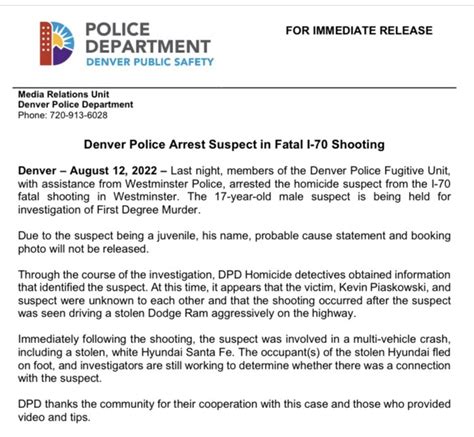 Denver Police Dept On Twitter Press Release Denver Police Arrest