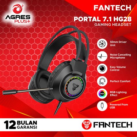 Jual Fantech Portal Hg Usb Headset Gaming Rgb Mic Volume Control